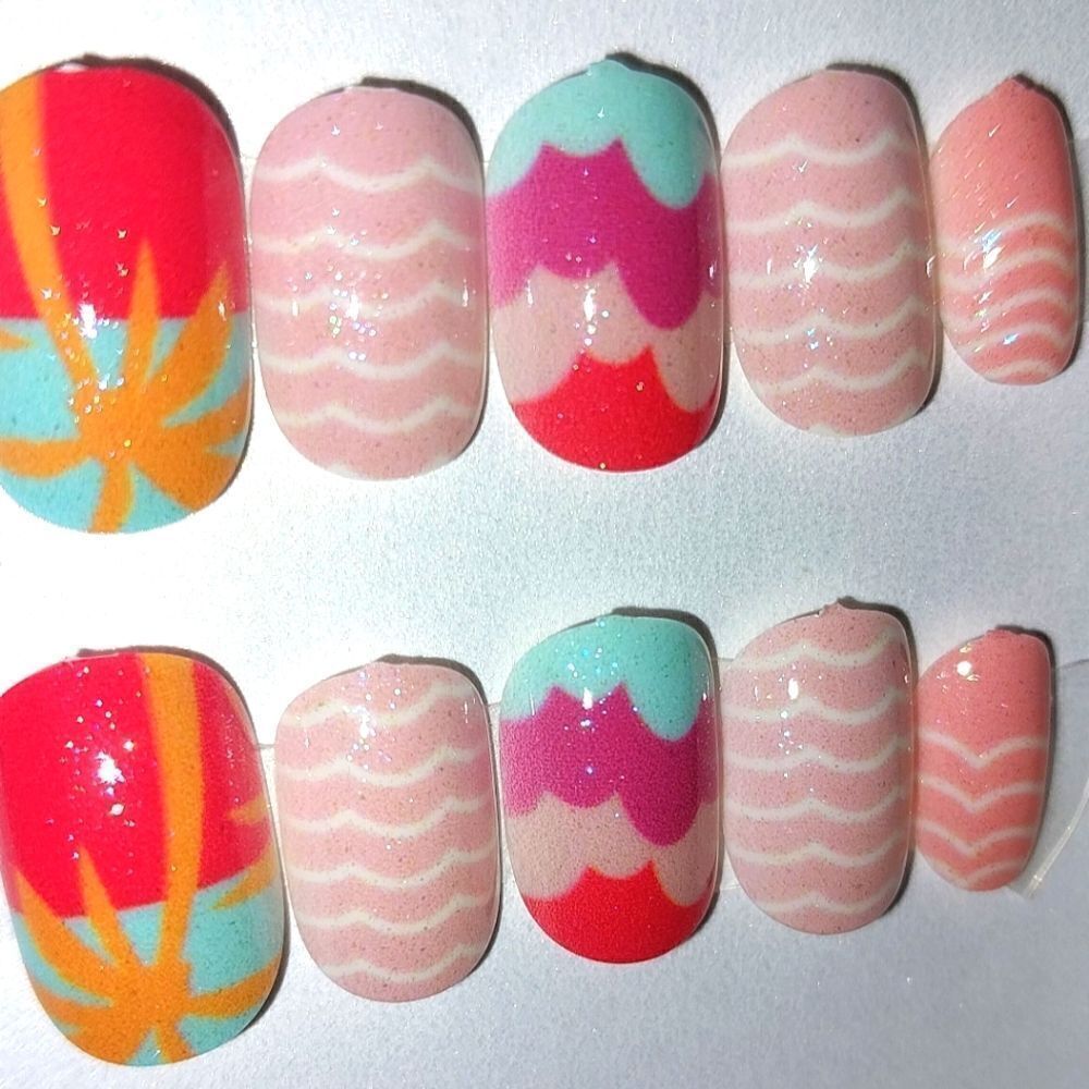 Kids custom 10pc  press on nails for girls and teens